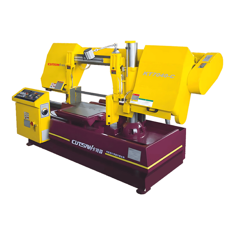 KT7040-C Horizontale halbautomatische Metallschneidebandsägemaschine mit zwei Säulen KT7040-C Horizontale halbautomatische Metallschneidebandsägemaschine mit zwei Säulen